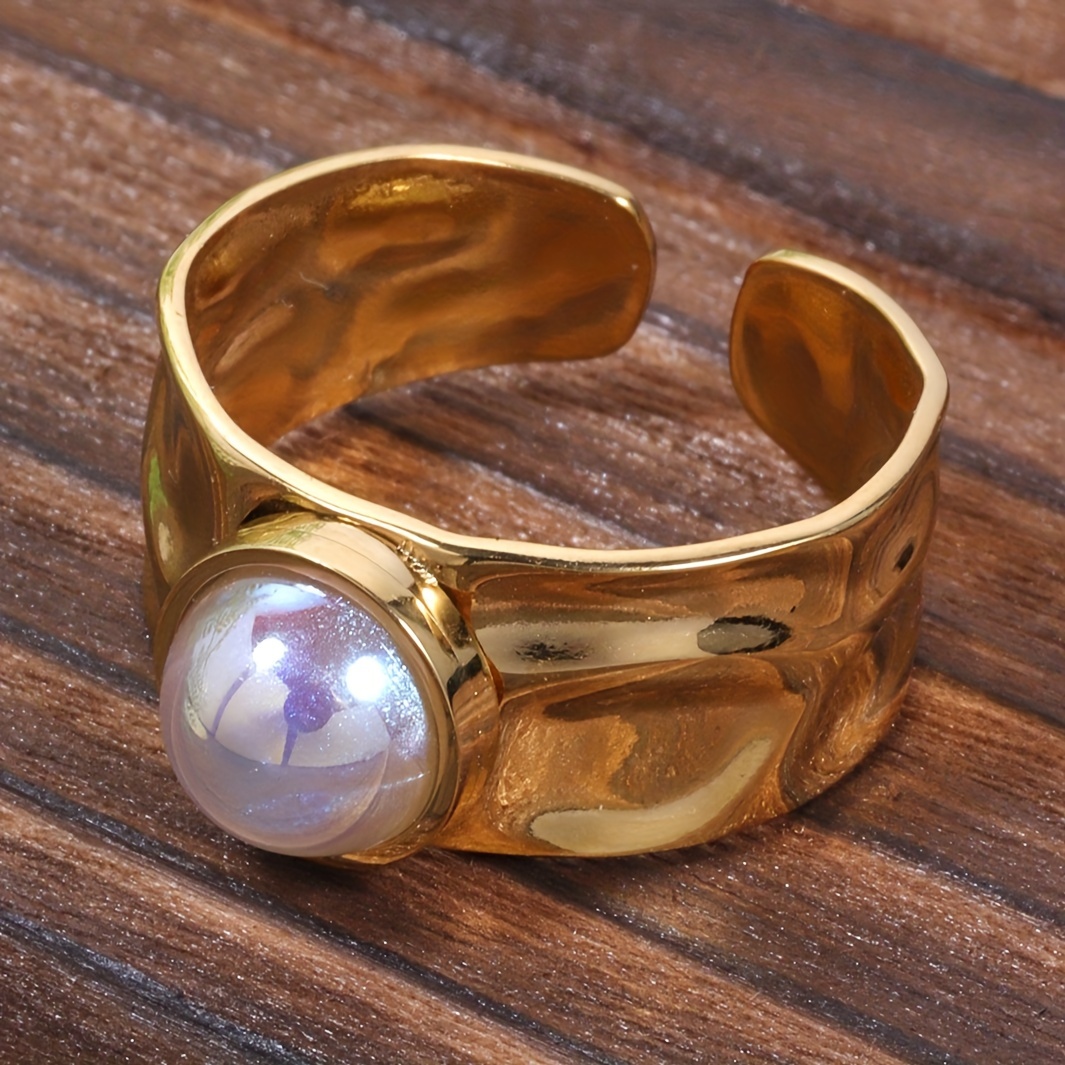 Summer Chunky Stainless Steel Ring Women Accessories